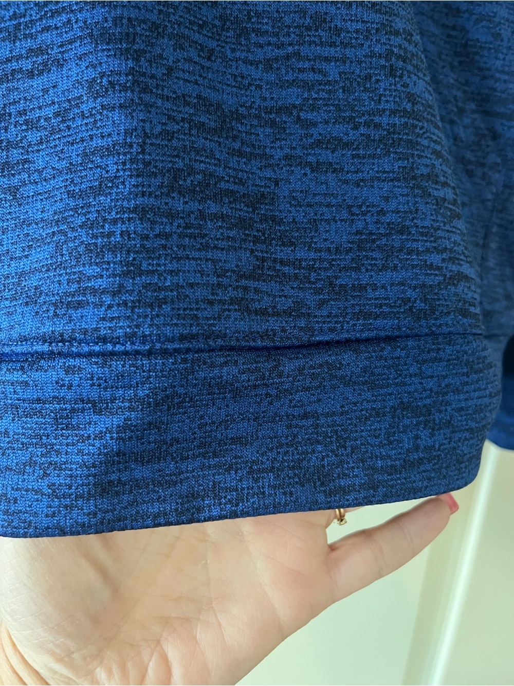 adidas Unisex Blue Hooded Logo Sweatshirt Finger Holes Long Sleeve Size Medium - Picture 9 of 16